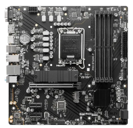 PLACA MÃE MSI PRO B760 M - P, LGA 1700, DDR5, mATX